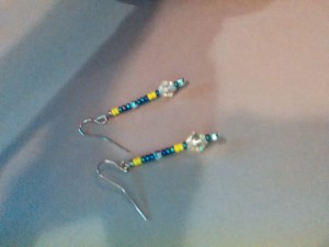 silver w/glass beads $10.00